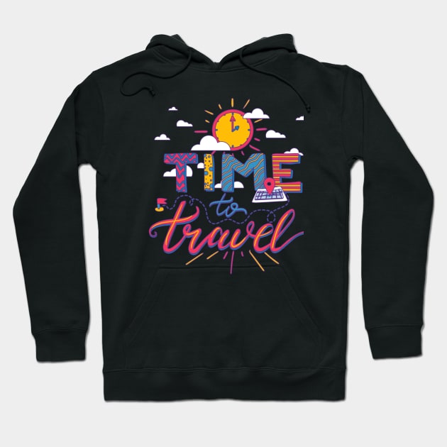 Time To Travel Hoodie by busines_night